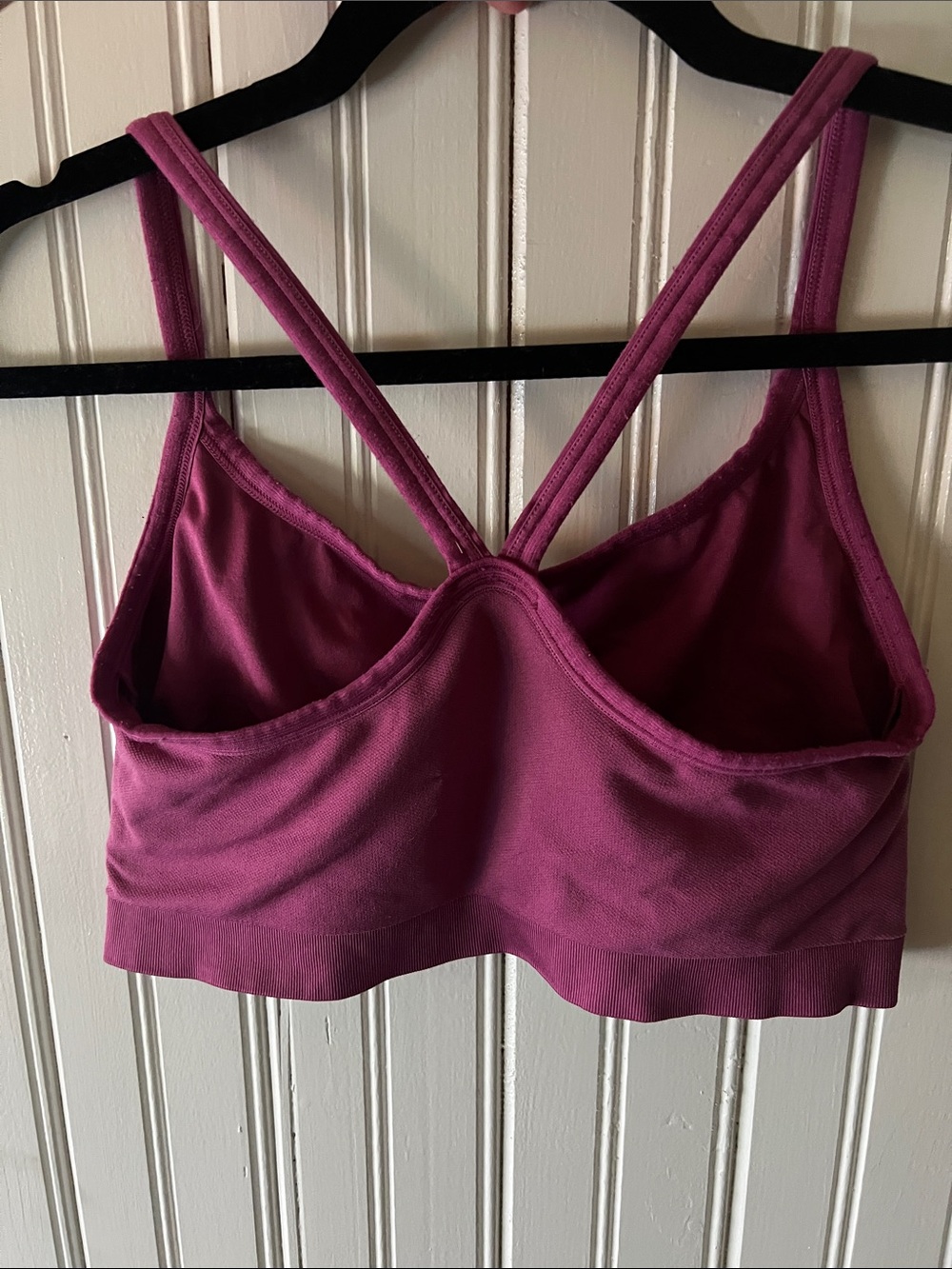 Patagonia Plum Floral-Print Crisscross Sports Bra - Picture 3 of 4